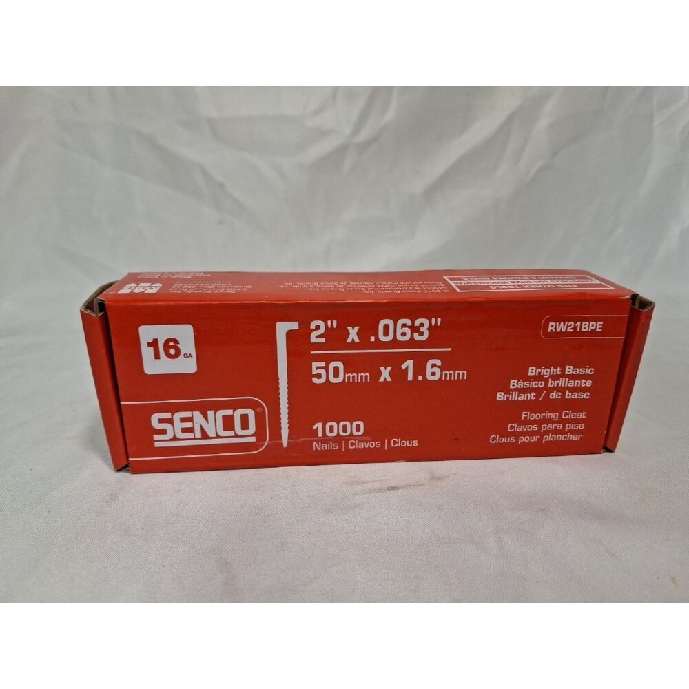 Senco RW21BPE 2" L Flooring Nails Cleats, Box of 1000